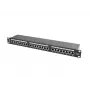 Patch panel 1U LANBERG PPS6-1024-B, 24 porte Cat6, metallo, nero, 442×114,5×44,5 mm