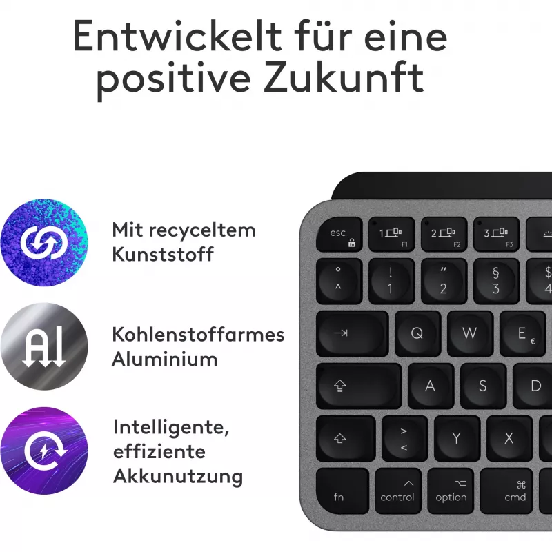 Tastiera Logitech MX Keys Mini per Mac QWERTZ tedesco nero grigio