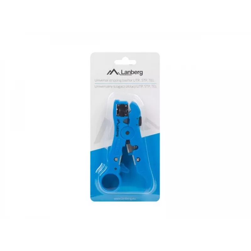 Pinza spellafili LANBERG NT-0102, impugnatura in plastica, isolamento protettivo, lame sostituibili, blu