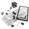 Piastra di distribuzione pompa EK Water Blocks EK-QuantumX Loophole D5 PWM nero plexiglass
