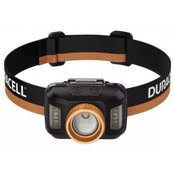 Duracell DH850R confezione regalo torcia frontale nera, arancione