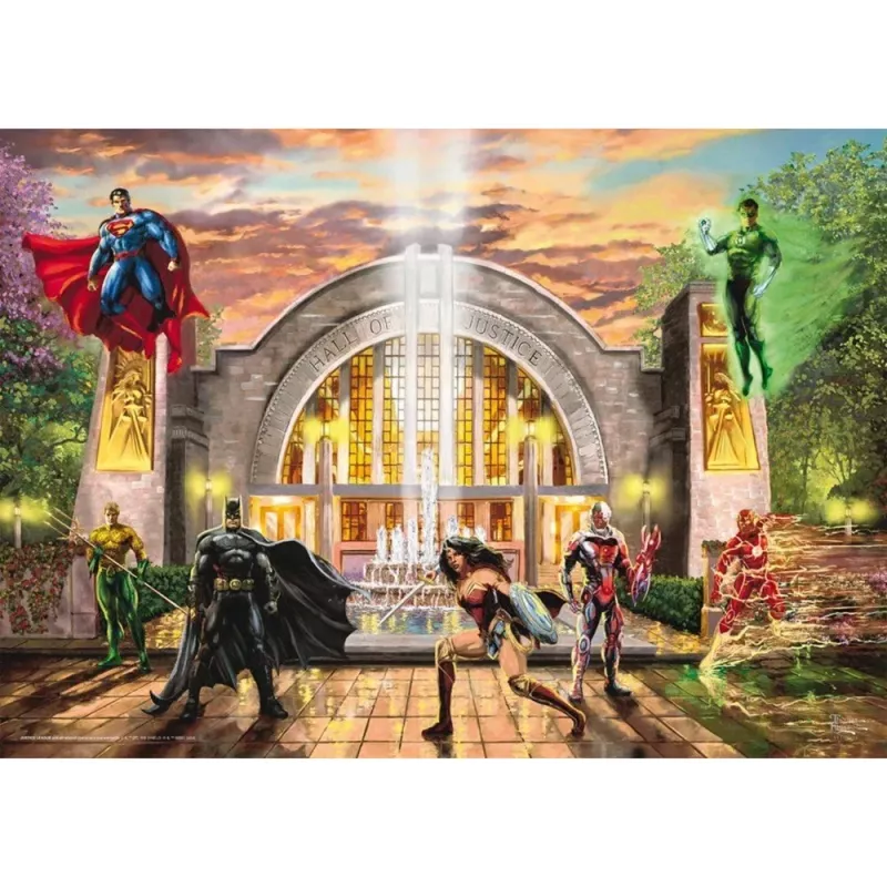 Thomas Kinkade Studios: DC Justice League - Hall Of Justice, Puzzle 1000 pezzi