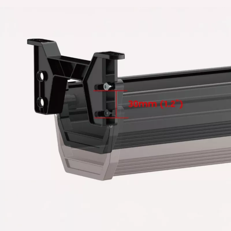 Canalina portacavi sottoscrivania MACLEAN MC-106B — nero, ABS, carico massimo 5 kg