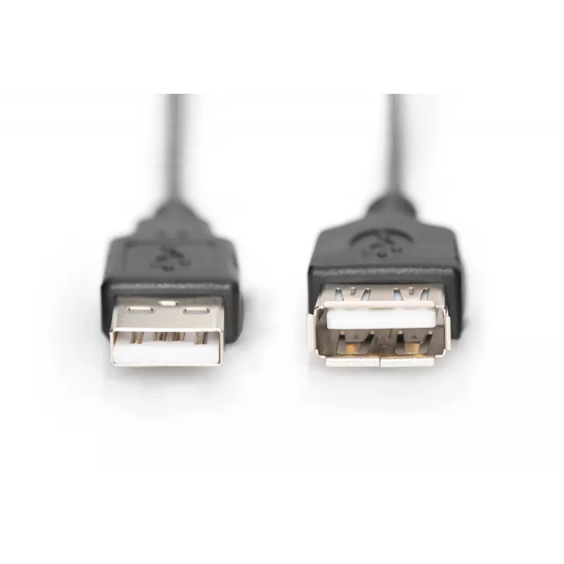 Digitus ASSMANN - prolunga USB - USB (F) a USB (F) - 1,8 m (USB/USB 2.0) - stampata - nero (AK-300200-018-S)