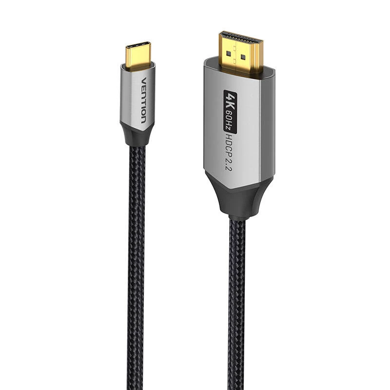 Cavo Vention USB-C a HDMI CRBBH – 2 m, 4K@60Hz, nero, USB-C a HDMI