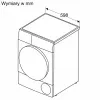 Asciugatrice Bosch WQG145APPL 9 kg a pompa di calore, 14 programmi, display LED, bianco