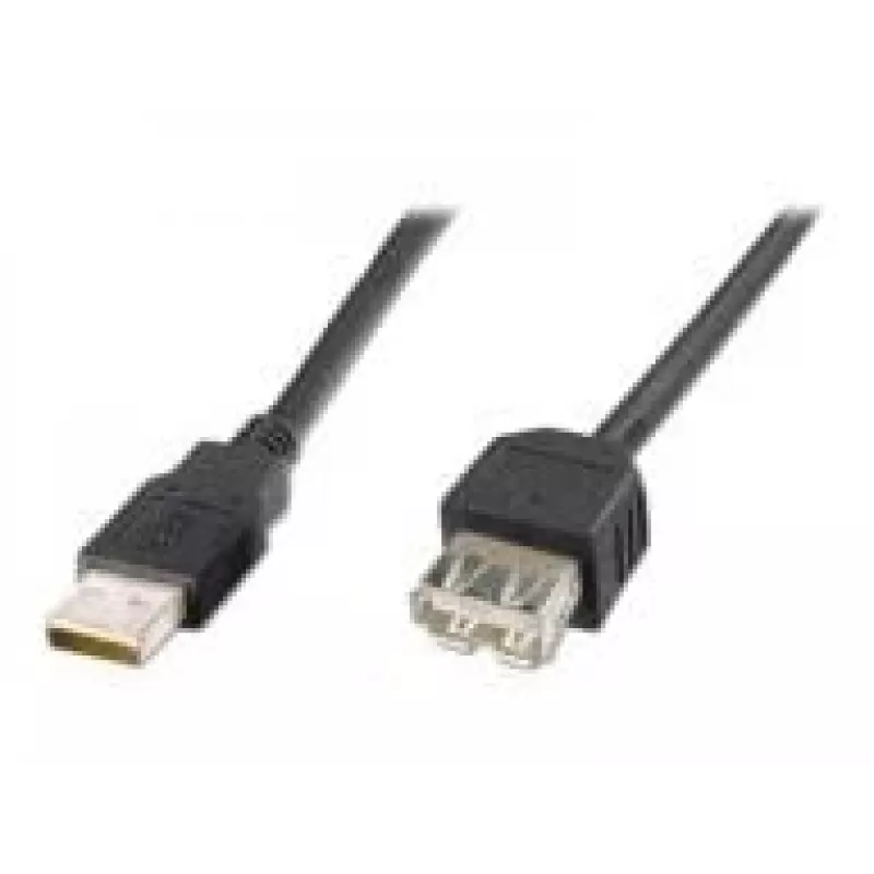 Digitus ASSMANN - prolunga USB - USB (F) a USB (F) - 1,8 m (USB/USB 2.0) - stampata - nero (AK-300200-018-S)