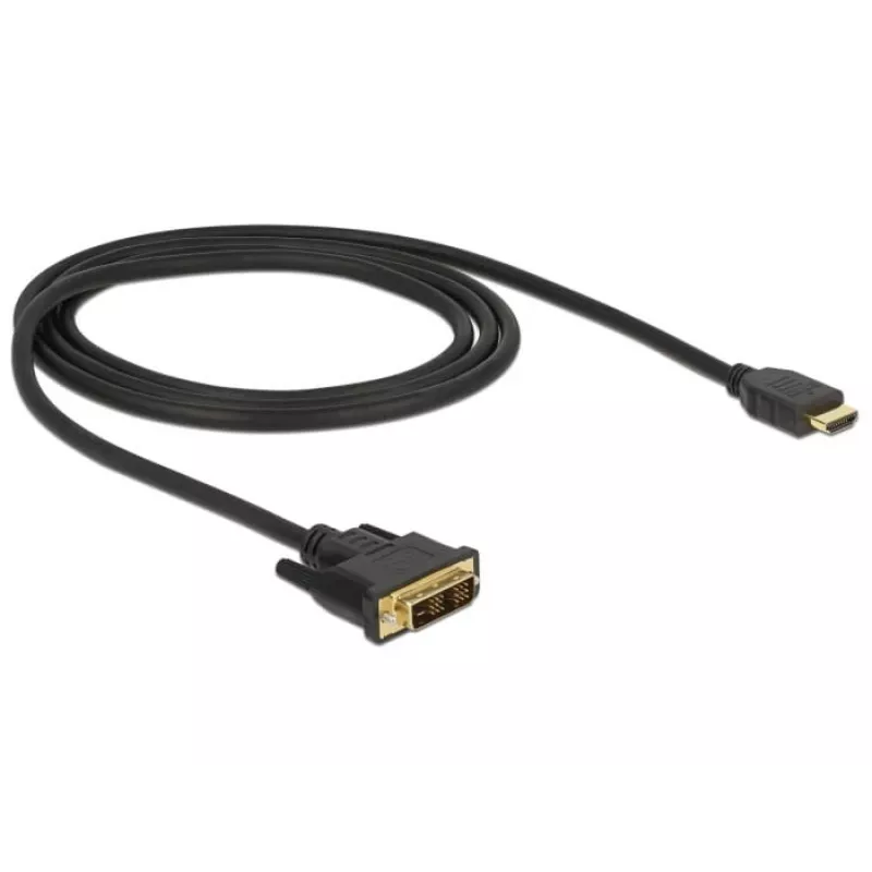 Adattatore cavo video DeLOCK 85582 1 m HDMI Type-A DVI-D nero