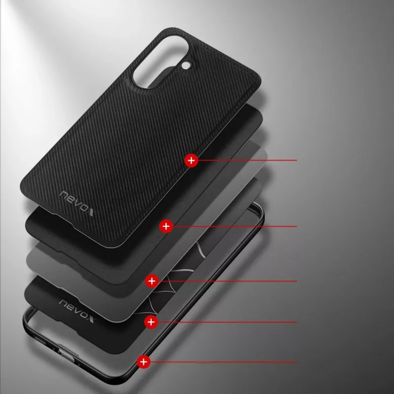 StyleShell NYLO, custodia per cellulare nera, Samsung Galaxy A36 5G