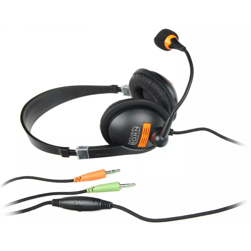 Cuffie NATEC Drone con archetto cablate per telefonate/musica nero, arancione