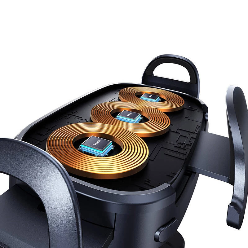 Baseus LightChaser BS-CM029 Supporto auto per telefono con ricarica wireless da 15 W per bocchetta di ventilazione, nero