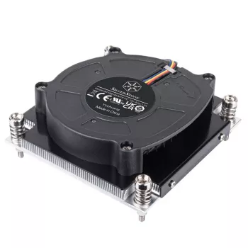 Dissipatore ad aria per processore SILVERSTONE SST-XE01-1700A — ventola da 8 cm, 1000–5500 giri/min, doppio cuscinetto a sfere, nero