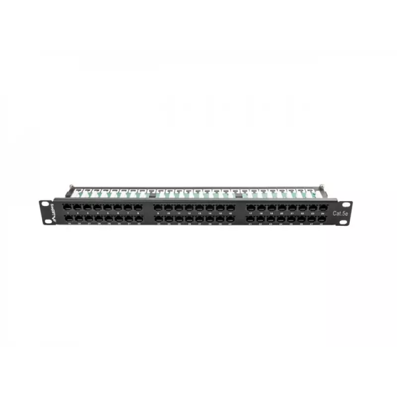Patch panel LANBERG PPU5-1048-B 1U, 48 porte Cat5e, nero, 445×102×44,5 mm