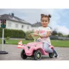 Bobby-Car-Classic Flower, cavalcabile rosa/verde chiaro