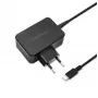 Caricabatterie portatile QOLTEC 51024 – caricabatterie universale AC per interni, 65 W PD, 20 V/3,25 A, cavo 1,2 m, nero