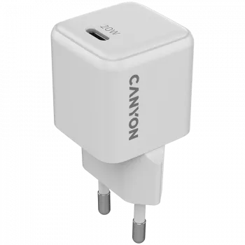 Caricabatterie CANYON CU20C GaN 20W 1xPD EU bianco