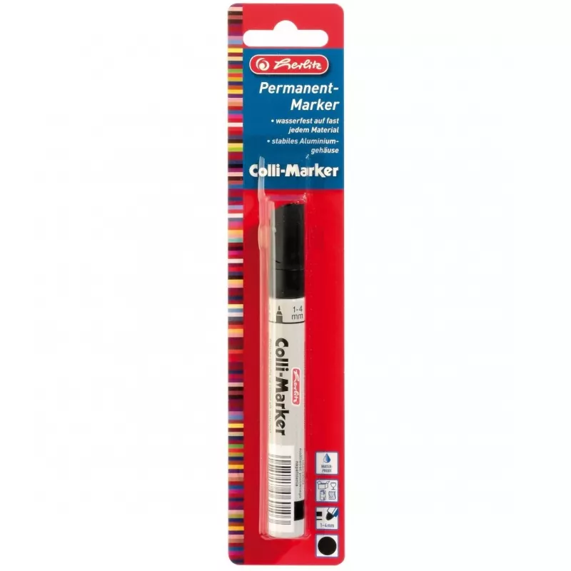 Pennarello indelebile Herlitz 8665408 nero 1 pezzo