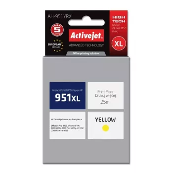 Cartuccia d'inchiostro ActiveJet AH-951YRX compatibile per HP 951XL CN048AE — giallo, 25 ml, XL