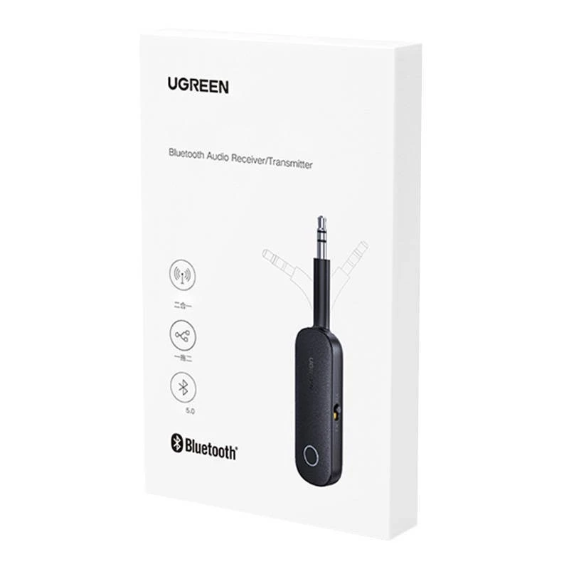 Ricevitore/trasmettitore Bluetooth UGREEN CM403 – jack 3,5 mm, Bluetooth 5.0, batteria 145 mAh, nero