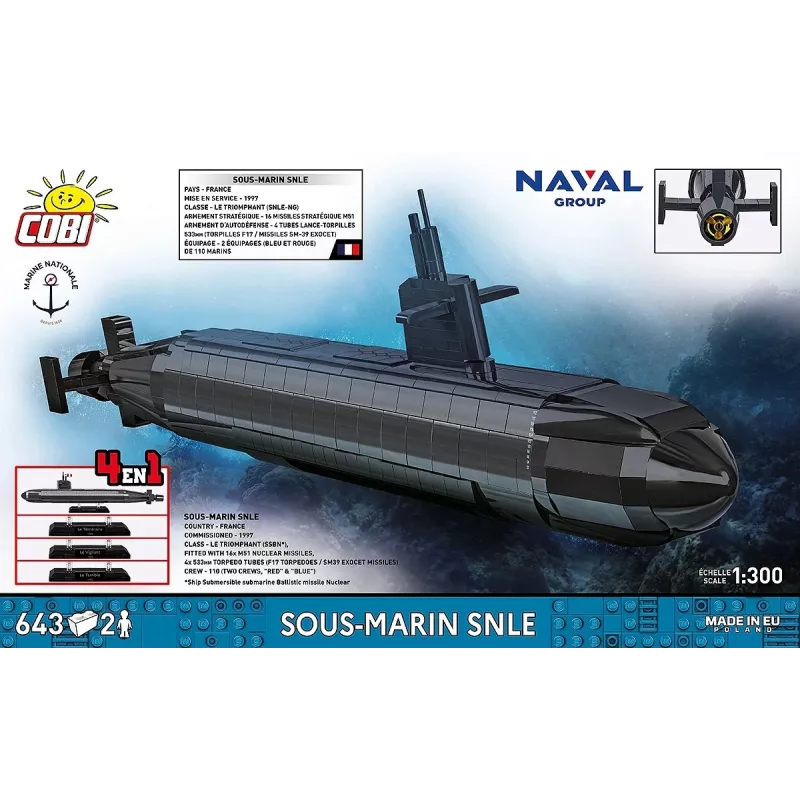 Cobi Blocks Sous-Marin SNLE set da costruzione — 643 pezzi