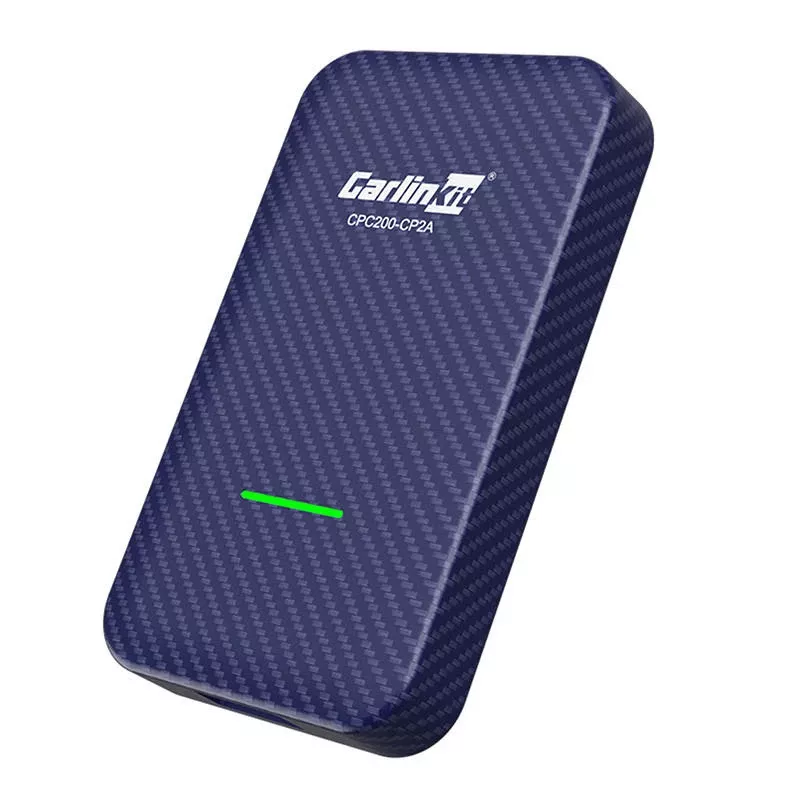 Carlinkit 4.0 CPC200-CP2A adattatore wireless per Apple CarPlay e Android Auto, Wi-Fi 5150-5250/5725-5850 MHz, Bluetooth 5.2, USB-C, blu