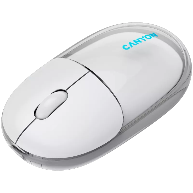 Mouse CANYON OnClick 24 BT/ wireless trasparente/bianco
