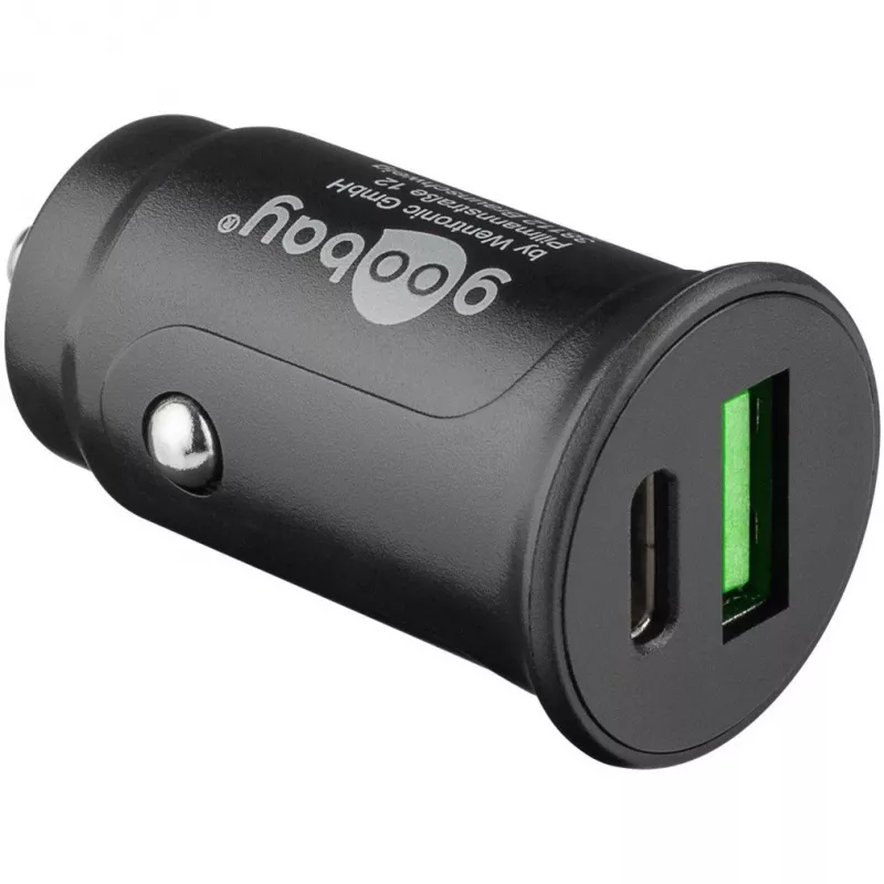 Goobay 59521 caricabatterie mobile universale nero accendisigari ricarica rapida auto