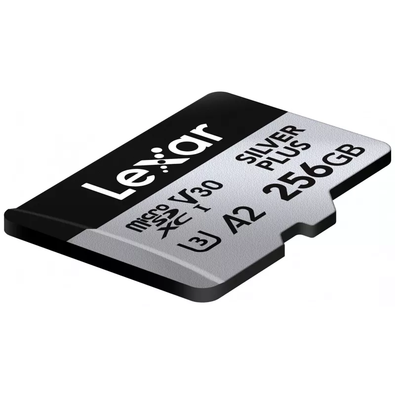 Scheda di memoria microSD 256GB C10 A2 U3 V30 205/150MB/s Silver Plus