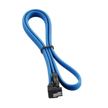 CableMod ModMesh - cavo SATA - Serial ATA 150/300/600 - SATA (M) angolare su SATA (M) - 60 cm - azzurro (CM-CAB-RSAT-N60KLB-R)
