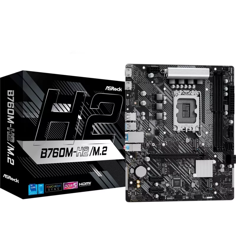 Scheda madre ASRock B760M-H2/M.2 DDR5 LGA1700 Micro-ATX