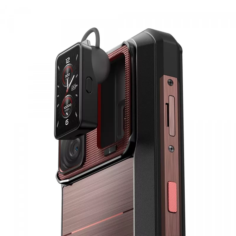 Oukitel WP300 smartphone 5G, 6,8 pollici, 12 GB di RAM, 512 GB, 16000 mAh, IP69K, Android 15, rosso