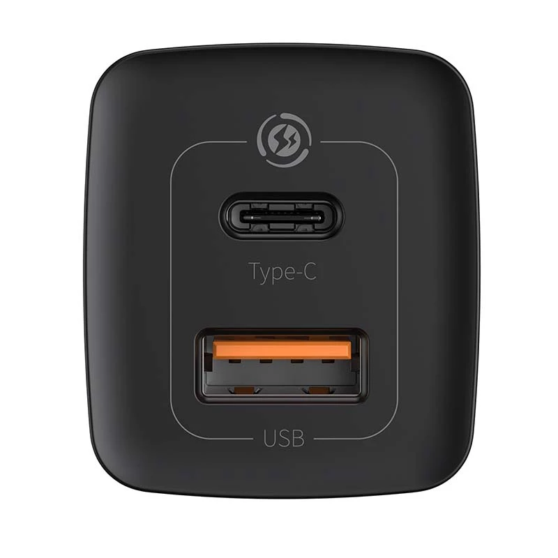 Baseus CCGAN2L-B01 caricabatterie per dispositivi mobili universale nero AC ricarica rapida per interni