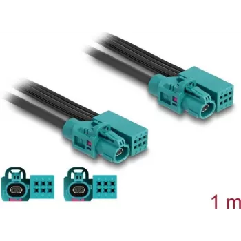 Cavo DeLOCK HDMTD Z single + connettore femmina Powerpin su HDMTD Z single + connettore femmina Powerpin 1 m