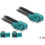 Cavo DeLOCK HDMTD Z single + connettore femmina Powerpin su HDMTD Z single + connettore femmina Powerpin 1 m