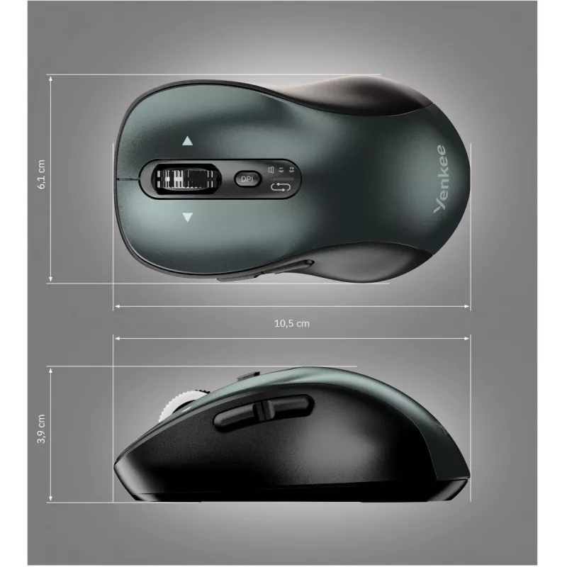 YENKEE YMS 2010BK GYRO Dual mouse wireless, Bluetooth + USB 2,4 GHz