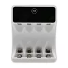 Caricabatterie QOLTEC 50848 per celle NiMH AAA (R03) e AA (R6) con display LCD