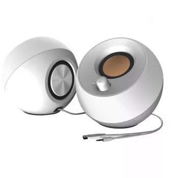 Creative Pebble 2.0 altoparlanti stereo da scrivania, bianco