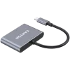 Hub USB-C 3-in-1 CANYON DS-3 grigio scuro – USB-C a USB-A + HDMI + pass-through PD
