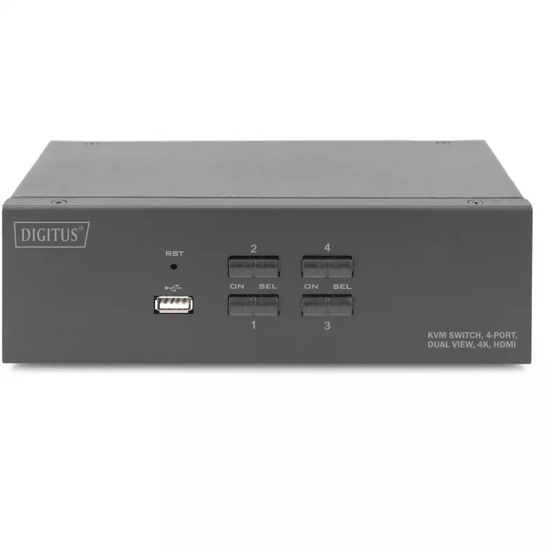 KVM switch Digitus DS-12883 4 porte dual display 4K HDMI USB