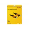 DeLOCK - cavo HDMI - HDMI (M) su HDMI (M) - 50 cm - tripla schermatura - nero, oro - supporto 8K