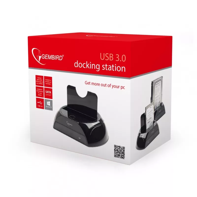 Gembird HD32-U3S-2 Docking station per memoria nera