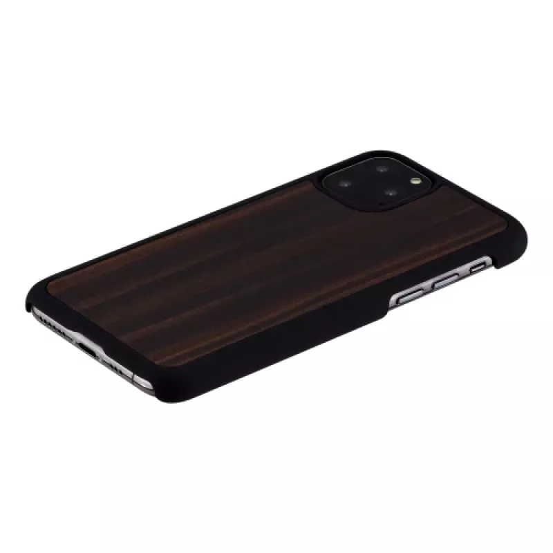 Custodia per cellulare man and wood per iPhone 11 Pro – ebano nero, guscio posteriore rigido protettivo