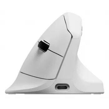 Mouse meccanico Keychron M5 8K bianco (M5-A24) con filo/wireless, design compatto
