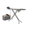 Leifheit Classic M Black 72486 asse da stiro di dimensioni standard, 120 x 38 cm, altezza 69–88 cm, nera