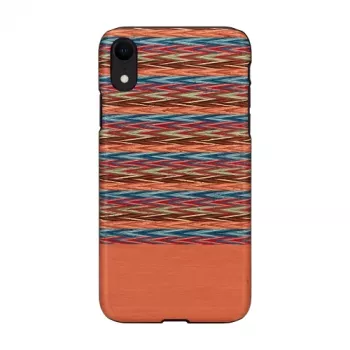 Custodia per smartphone man and wood per iPhone XR — Browny Check nero custodia protettiva