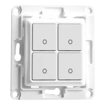Interruttore a parete Shelly 4 bianco tipo di controllo pulsanti compatibilità Shelly 1 Shelly i4 Shelly 2.5 Shelly Plus-Serie