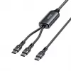 Cavo USB-C 2-in-1 Unitek C14146ABK01 1,8 m, USB-C a USB-C, 100 W PD, nero