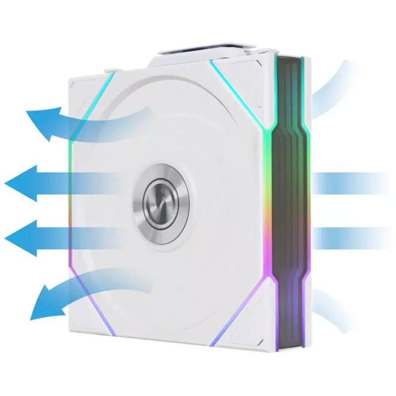 Lian Li UNI FAN TL Wireless 12RTL1W1W ventola per case, ARGB, PWM, Reverse Blade, 120 mm, bianco