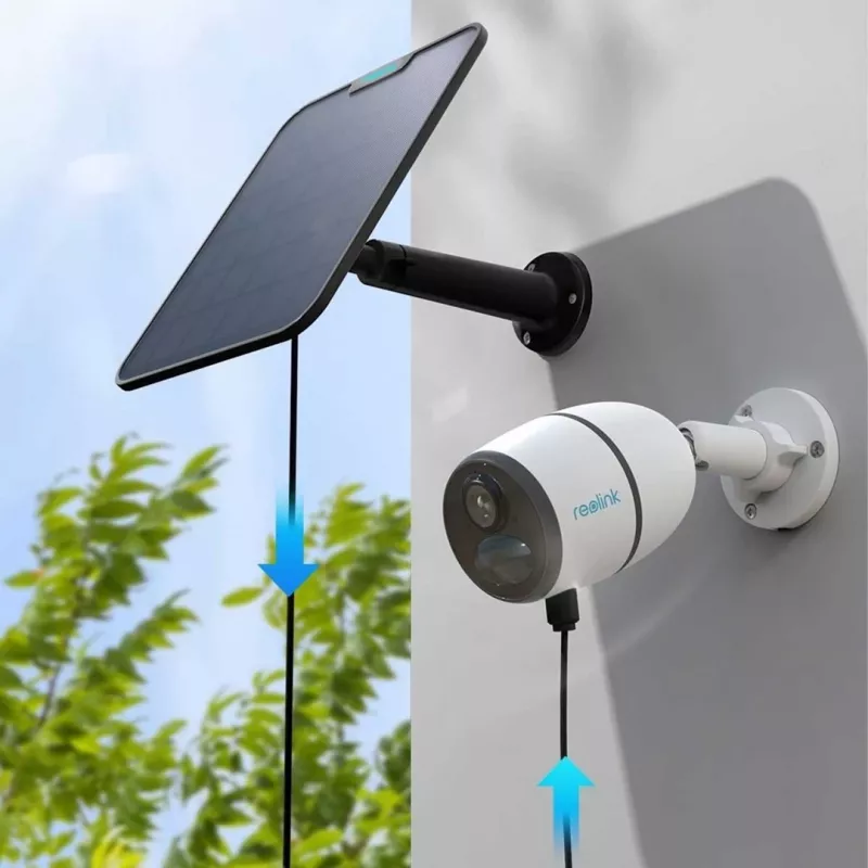Reolink pannello solare nero 2 TYPE-C