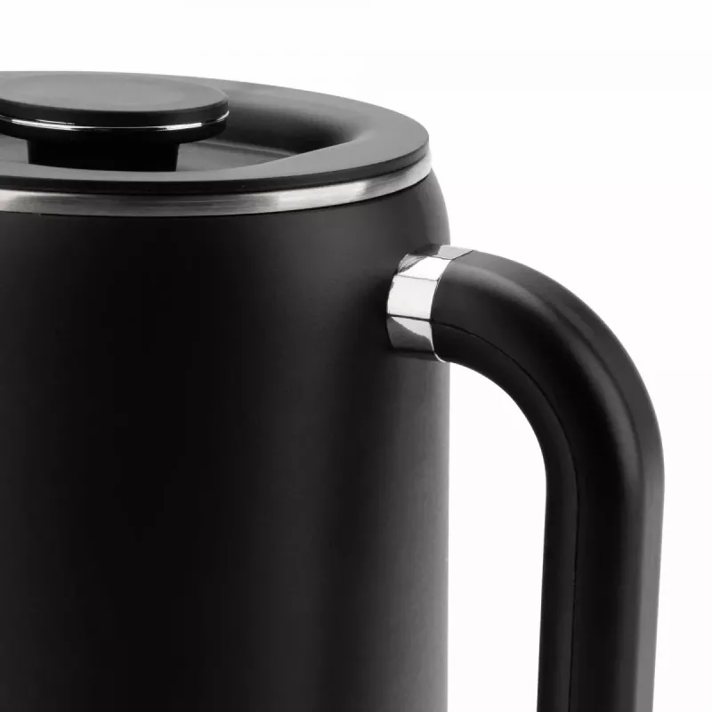 Jata JEHA1575 bollitore elettrico, 1,7 l, 1500 W, 5 impostazioni di temperatura, nero/acciaio inox